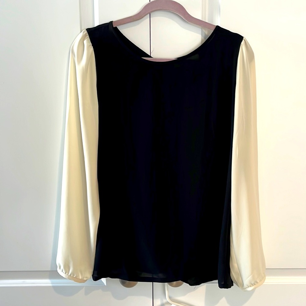 Loft black and cream blouse. Perfect condition!